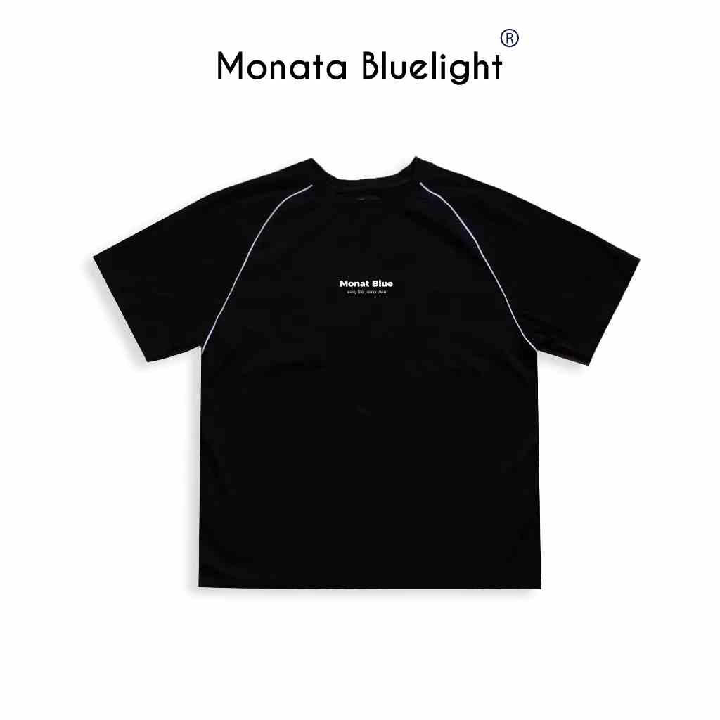 [Mua 2 giảm 7%] MONATA BLUELIGHT Vintage Line Tee - Áo thun form rộng 100% cotton unisex