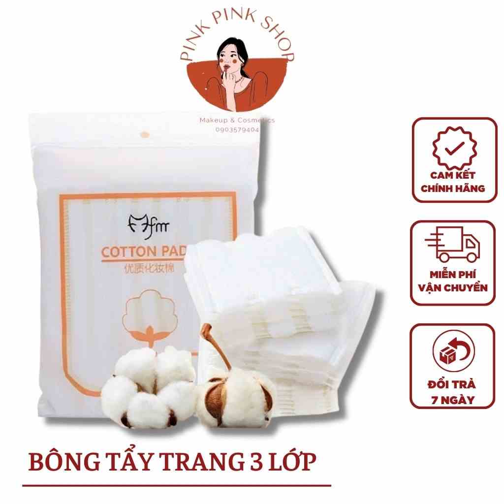 [Mã BMLTB35 giảm đến 35K đơn 99K] Bông tẩy Trang 3 Lớp Cotton Pads Túi 222 Miếng