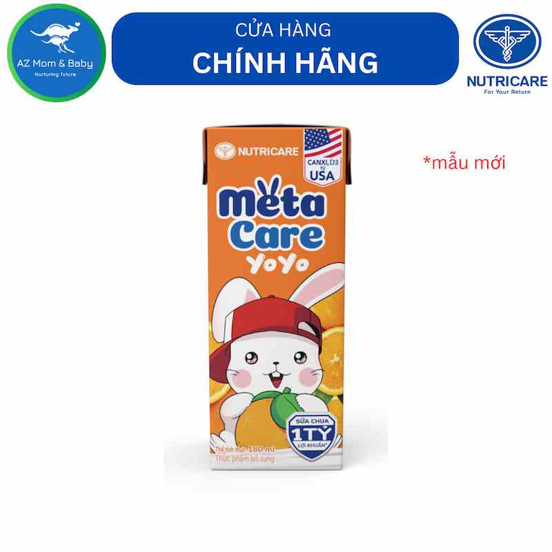 [Mã BMLTB35 giảm đến 35K đơn 99K] Thùng sữa uống Nutricare Metacare Yoyo Hương Cam (180ml x 48 hộp)