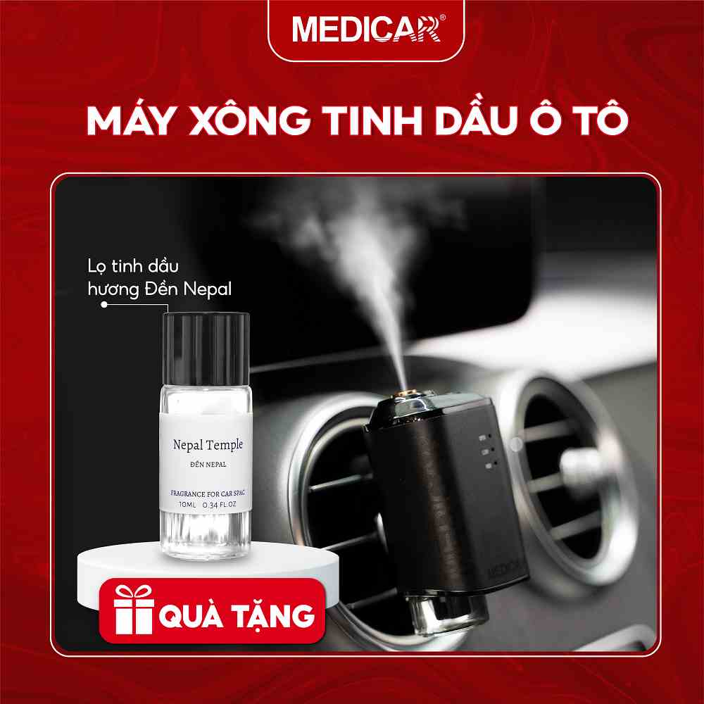 Máy xông tinh dầu ô tô thông minh Medicar, máy khuếch tán tinh dầu ô tô bảo hành 6 tháng, nước hoa ô tô cao cấp