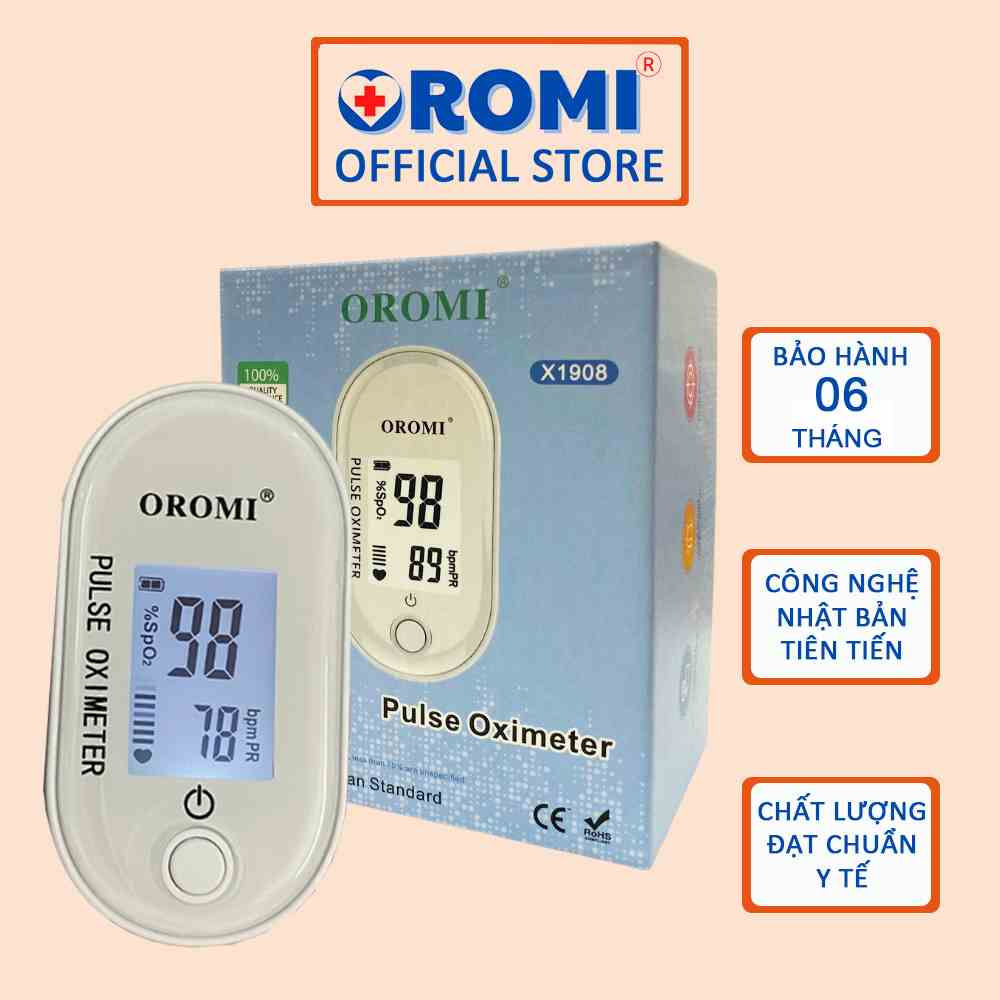 [Mã BMLTB35 giảm đến 35K đơn 99K] Máy đo SpO2 OROMI X1908 - Đo nồng độ oxy trong máu và nhịp tim qua đầu ngón tay