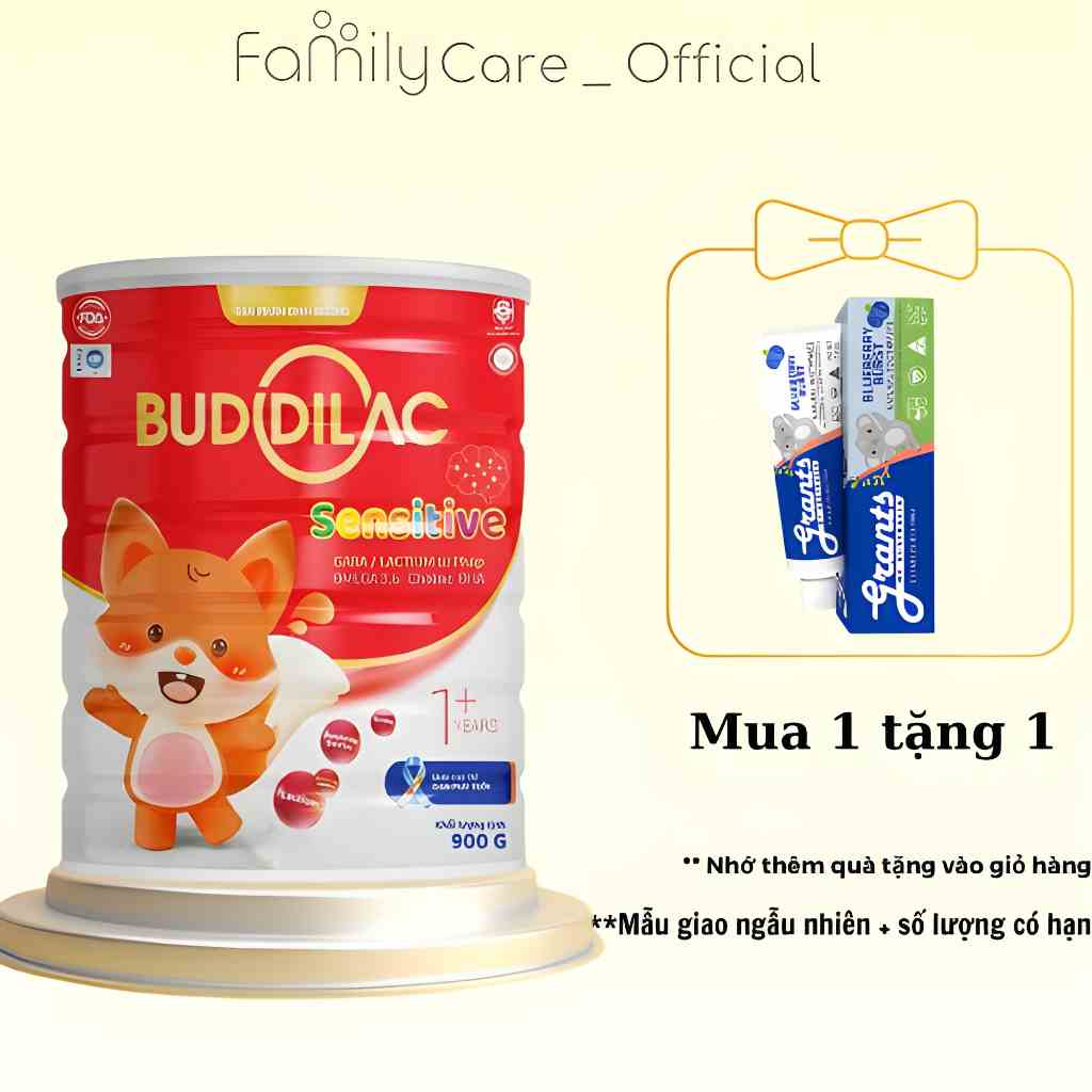 Sữa dinh dưỡng Buddilac Sensitive dành cho bé chậm, rối loạn phát triển, trẻ tự kỷ lon 900gr