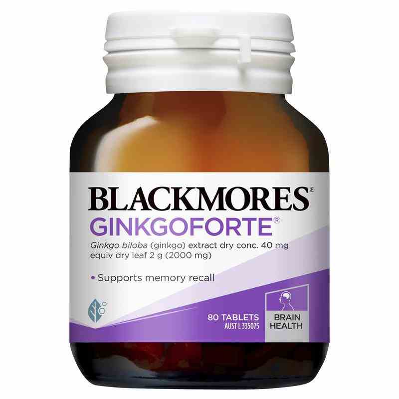 Viên uống bổ não, tăng cường trí nhớ Ginkgoforte Blackmores úc 80 viên