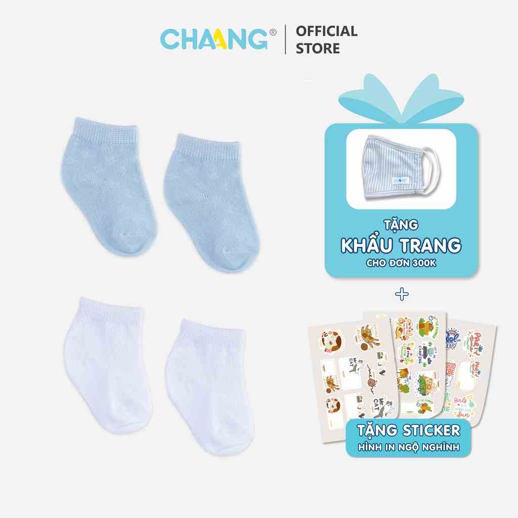 [CHỌN SIZE THEO DÀI BÀN CHÂN BÉ] Set tất lưới Chaang trắng xanh