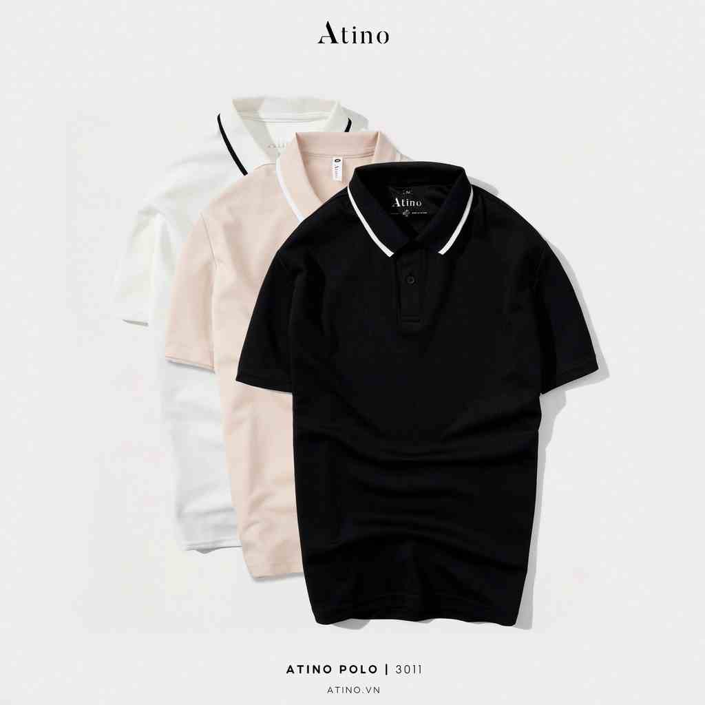 Combo 3 Áo Polo Nam Viền Cổ ATINO thanh lịch vải cá sấu Cotton cao cấp thoáng mát chuẩn form PL9.3011