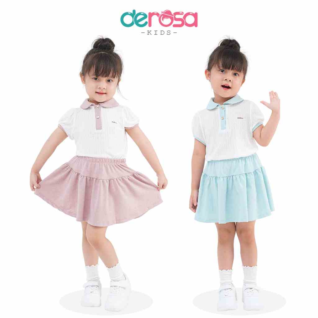 Set bộ váy bé gái DEROSA KIDS cho bé từ 1 đến 4 tuổi ZSK23-730B