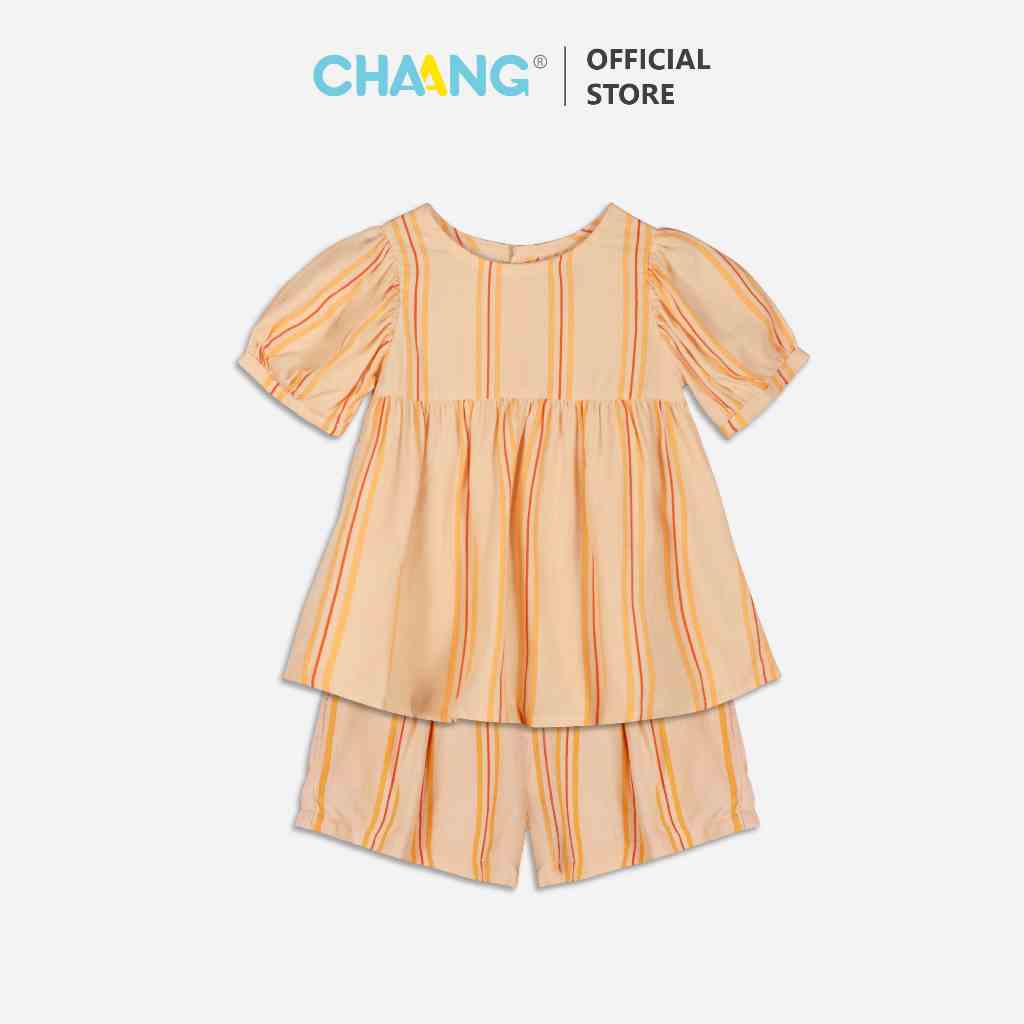 [CHAANG] Bộ babydoll lanh kẻ nhiều màu Santorini