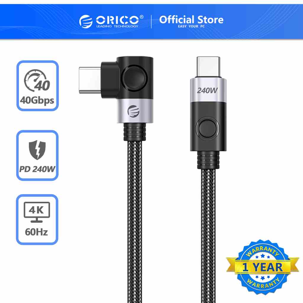 Dây Cáp Sạc USB C Sang USB C 240W 3.2 Gen2x2 20Gbps 4K @ 60HZ Tương Thích Với 3 Macbooks iPad Pro (CW240) ORICO