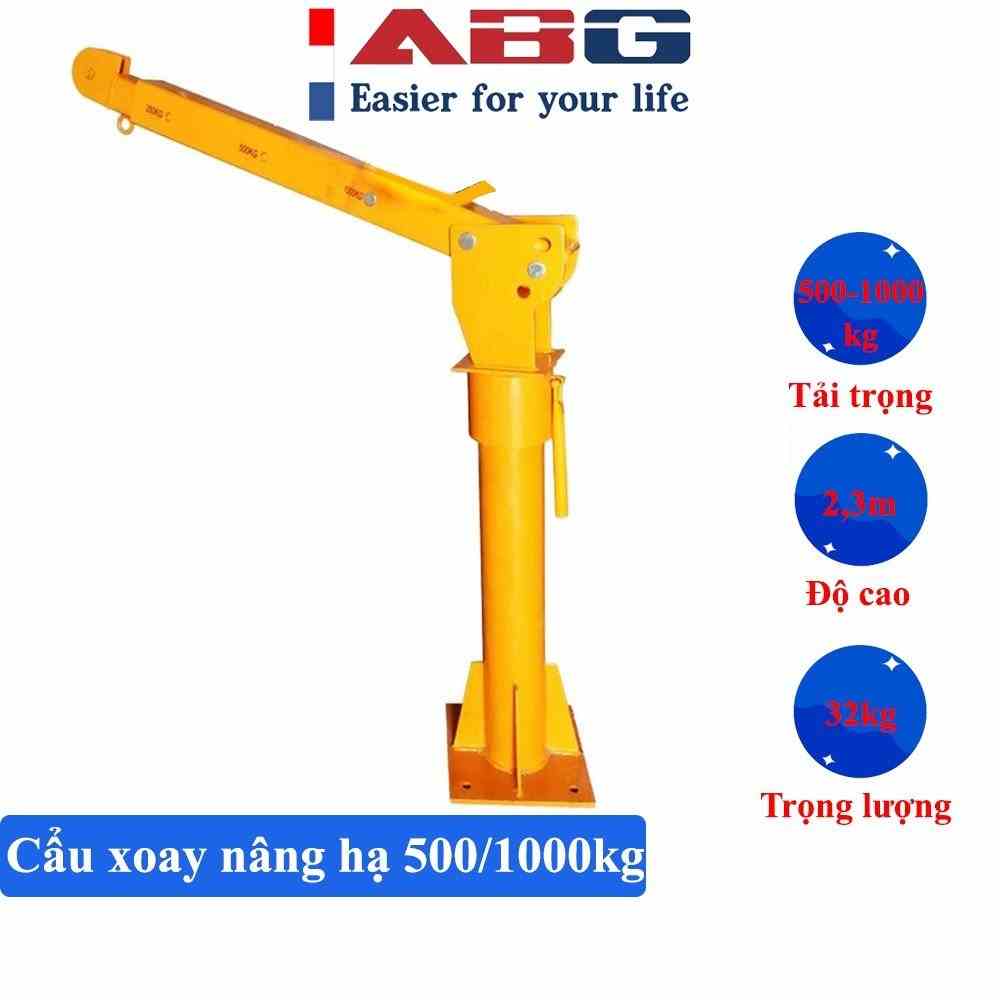 Cẩu Xoay 360 Độ Nâng Hàng 500/1000kg ABG - Cần Cẩu Xe Tải Xoay, Dùng Để Lắp Đặt Trên Xe Ô Tô Nâng Hạ Hàng Hóa