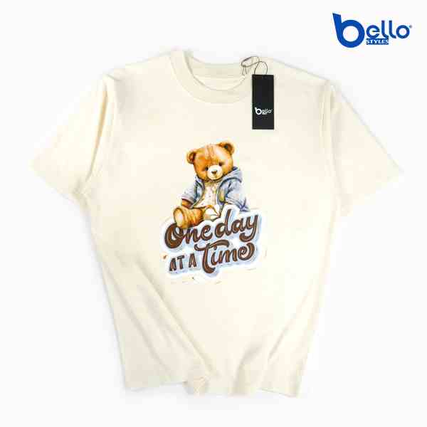 [Mã BMLTB35 giảm đến 35K đơn 99K] Áo T-shirt Unisex Bello In Hình Gâu Tay Lỡ A2-003