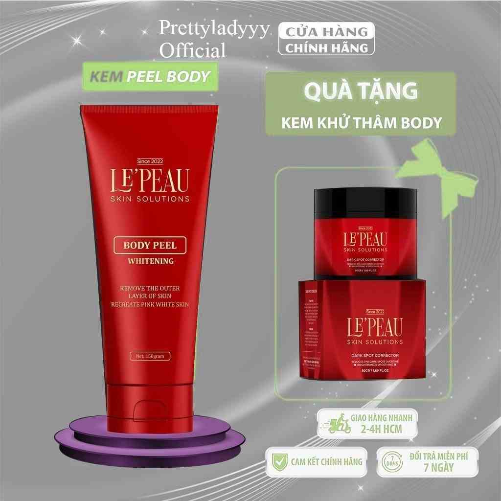 Peel Body Retinol LEPEAU trắng da mờ thâm sau 7 ngày, loại bỏ tế bào chết cơ thể 150ml mua 1 tặng 1 quà