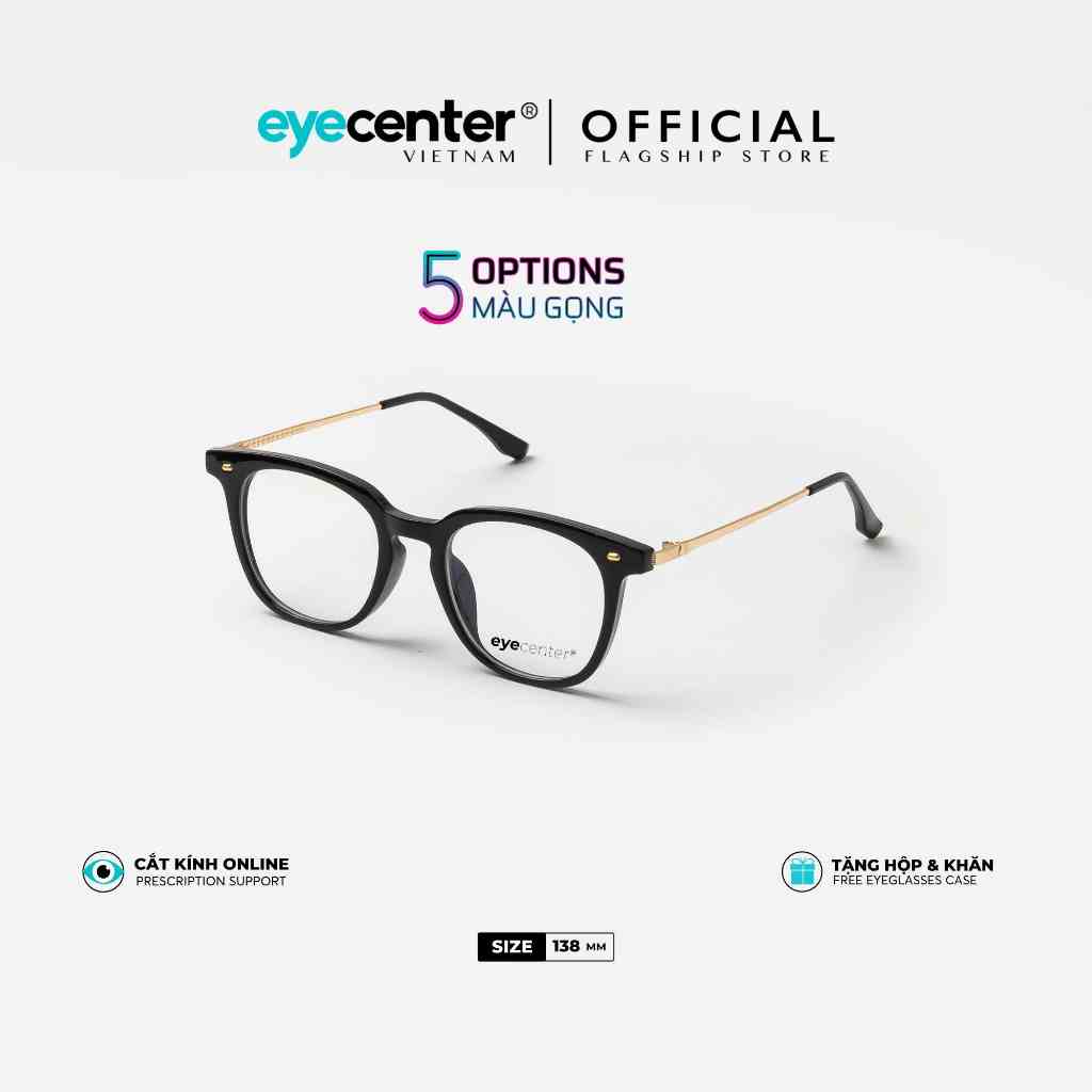 Gọng kính cận nam nữ chính hãng EYECENTER B95S nhựa phối kim loại chống gỉ cao cấp nhập khẩu by Eye Center Vietnam