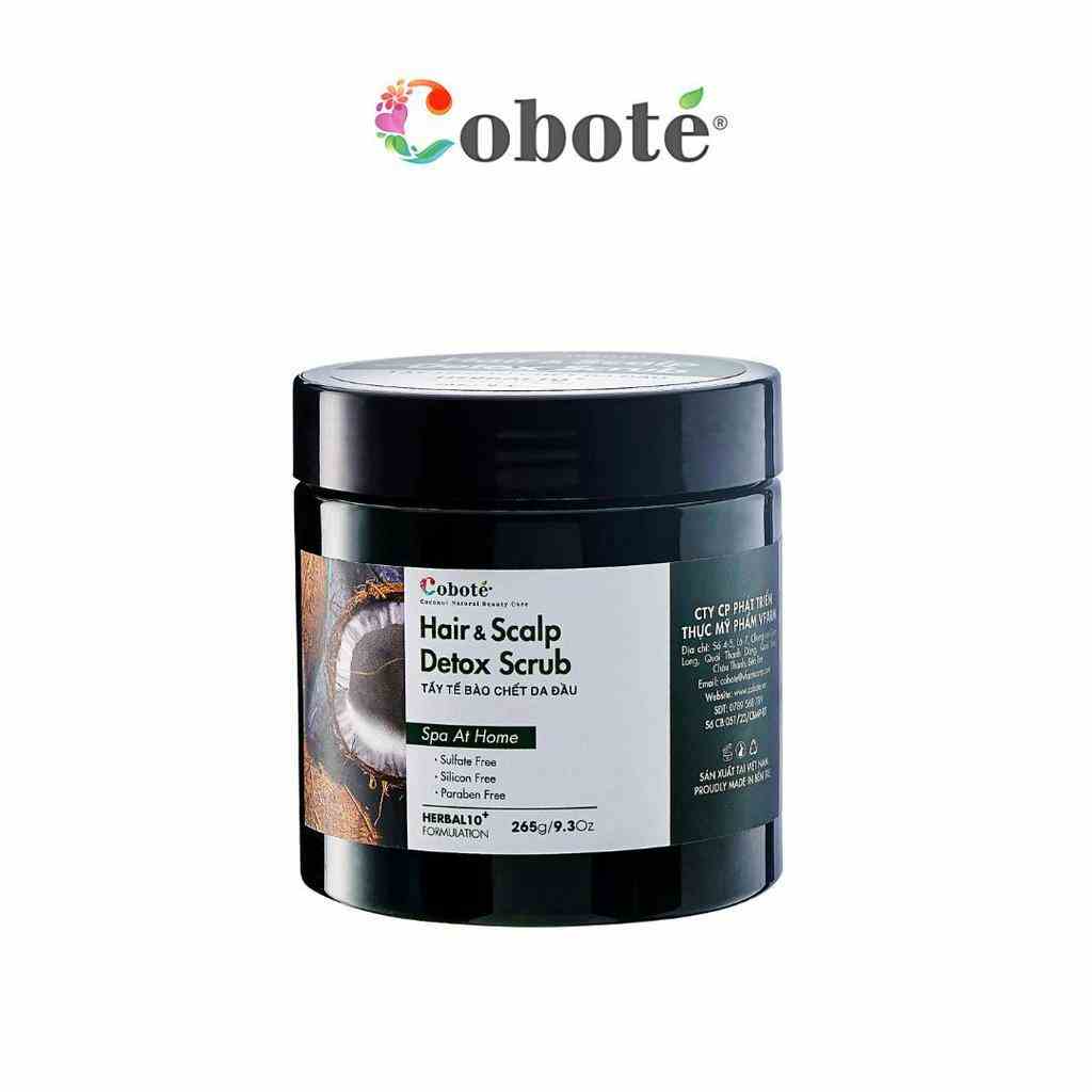 Tẩy tế bào chết da đầu Coboté - Hair & Scalp Detox Scrub 265g