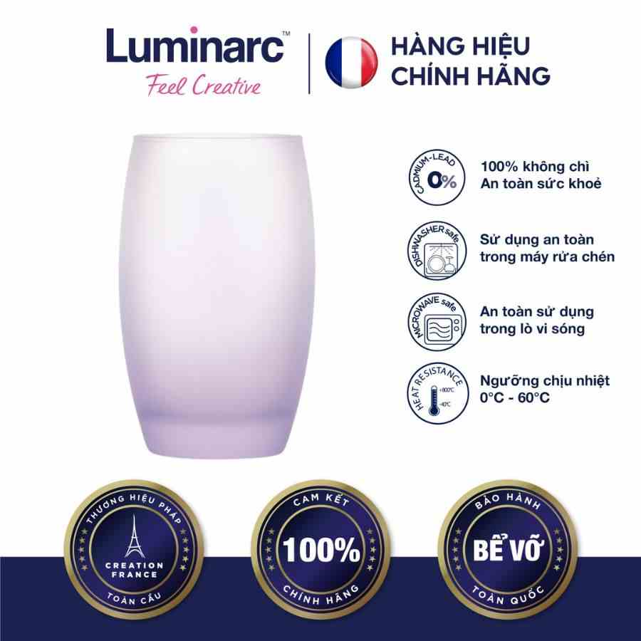 [Mã BMLTA35 giảm đến 35K đơn 99K] Bộ 2 Ly Cao Thuỷ Tinh Luminarc Salto Frost Purple 350ml - LUSAQ3172