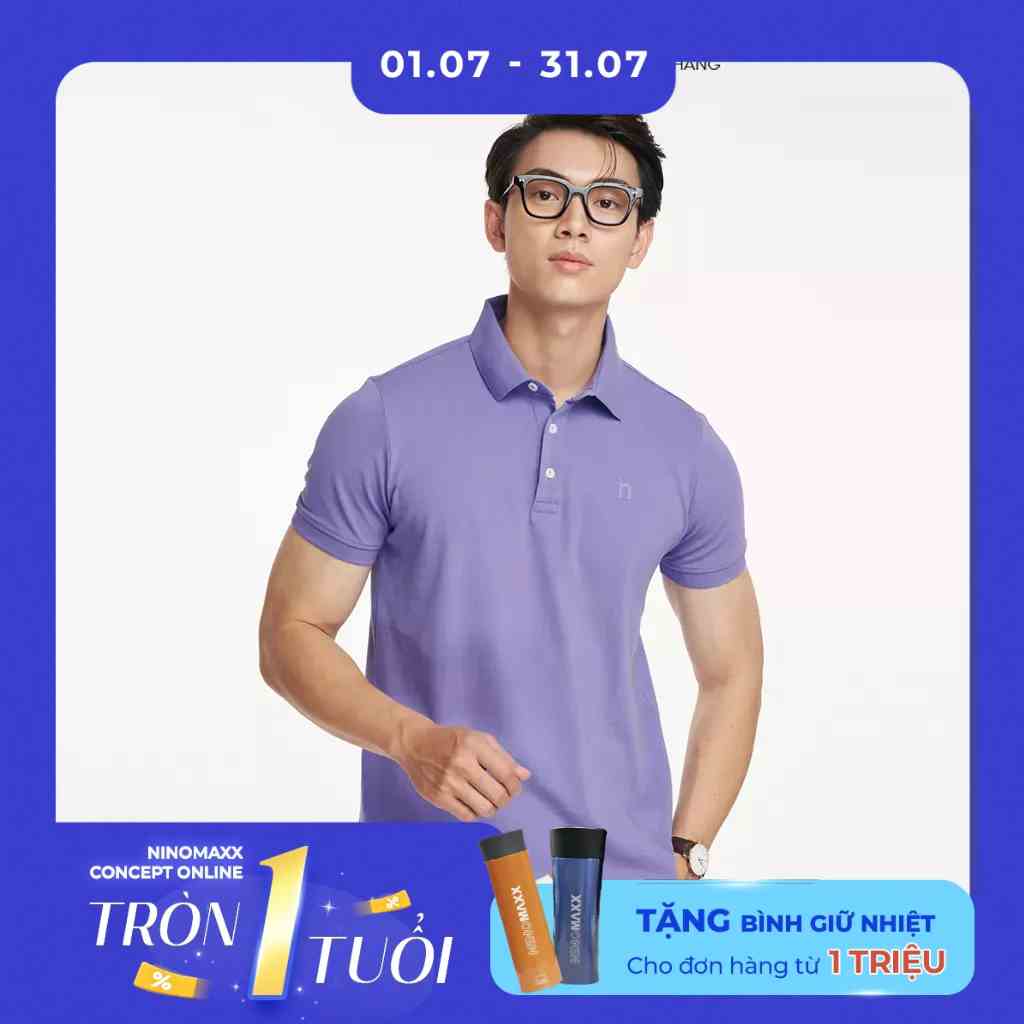 NINOMAXX Standard Polo - Áo polo Nam Tay Ngắn coton co giãn 4 chiều nhiều màu 2203018