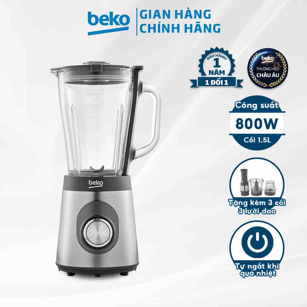 Máy Xay Sinh Tố BEKO Đế Chống Trượt, Xay Được Đá TBN30848X