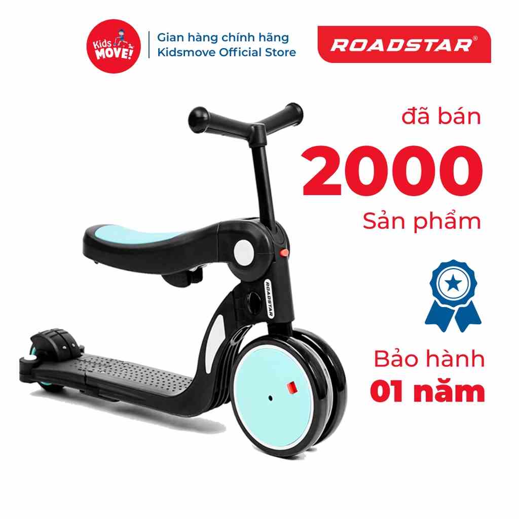 Xe scooter đa năng 5 trong 1 cho bé 1-6 tuổi kết hợp xe đạp 3 bánh và xe chòi chân thăng bằng ROADSTAR