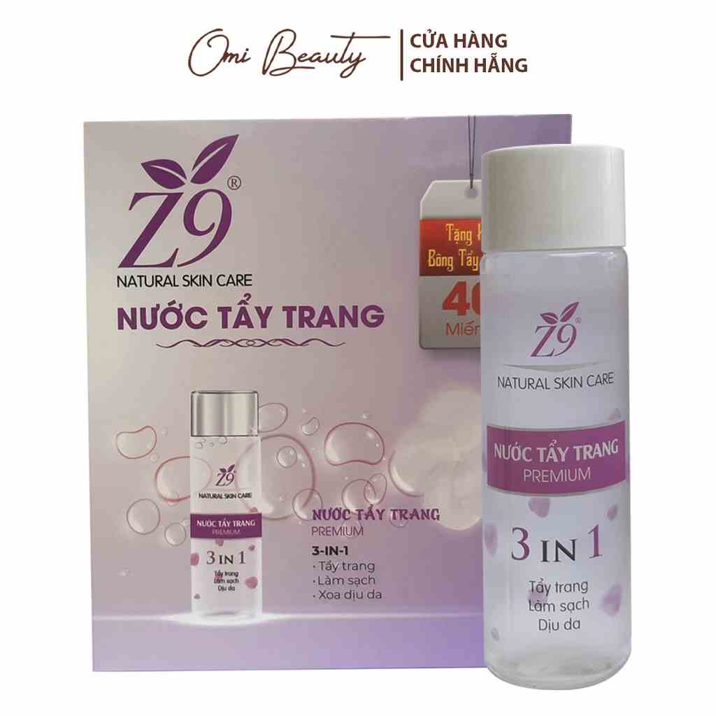 [Mã BMLTA35 giảm đến 35K đơn 99K] Nước Tẩy Trang Z9 Giúp Sạch Da Giảm Nhờn 150ml