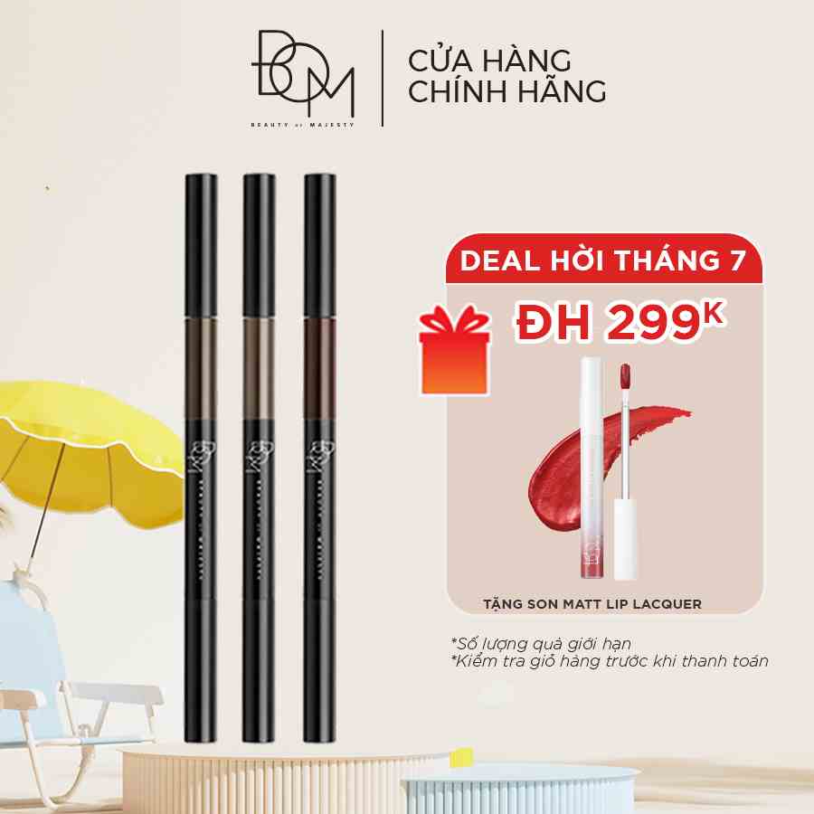 [Mã BMLTB35 giảm đến 35K đơn 99K] Chì Kẻ Chân Mày Chống Thấm Nước Lâu Trôi BOM 3 In 1 0.2g