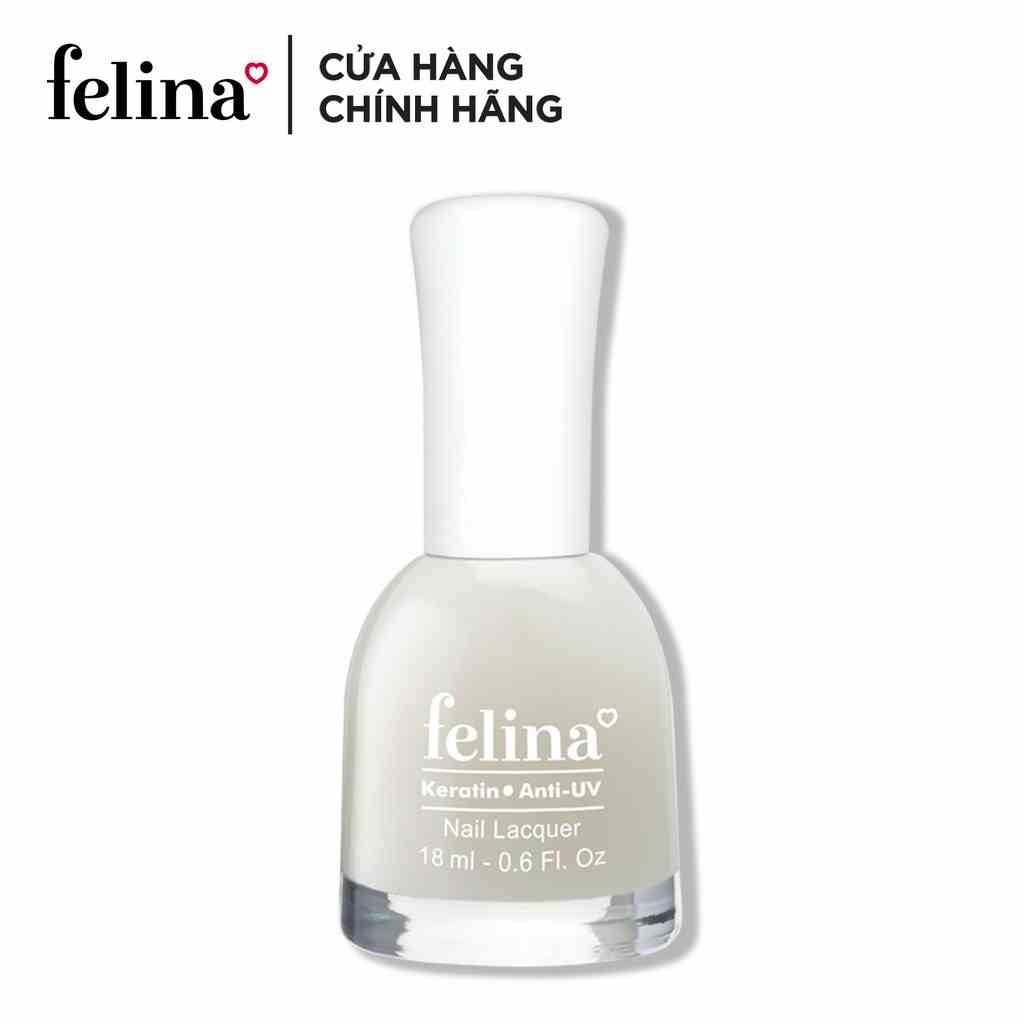 Sơn Móng Tay Felina Nail 18ml, Màu Trắng Nước Gạo CT001, Lên Màu Đẹp, Thời Trang