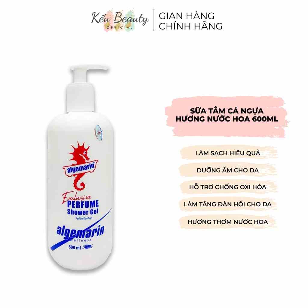 Sữa tắm cá ngựa hương nước hoa ALGEMARIN Exclusive Perfume Shower Gel chai vòi 600ml