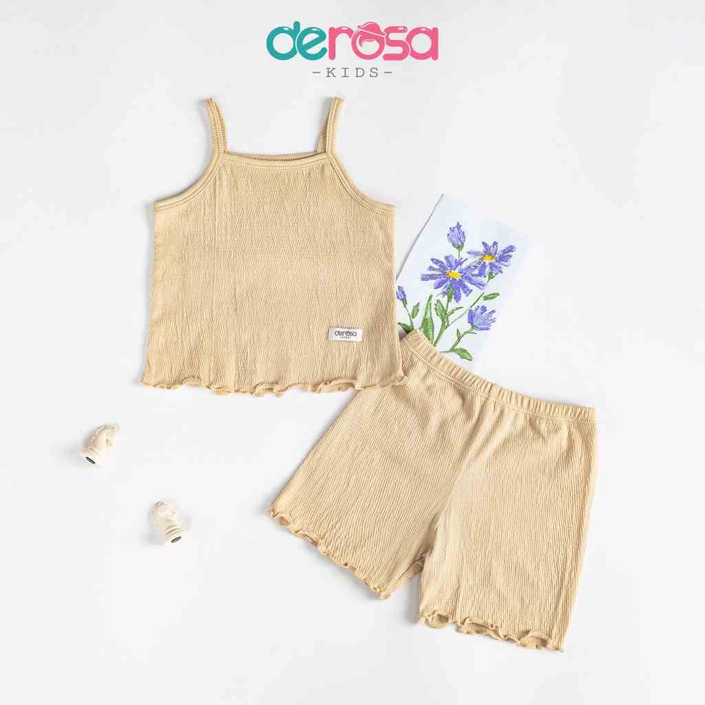 Bộ quần áo cho bé DEROSA KIDS Set đồ hai dây bé gái từ 6 đến 24 tháng DSB23-091B