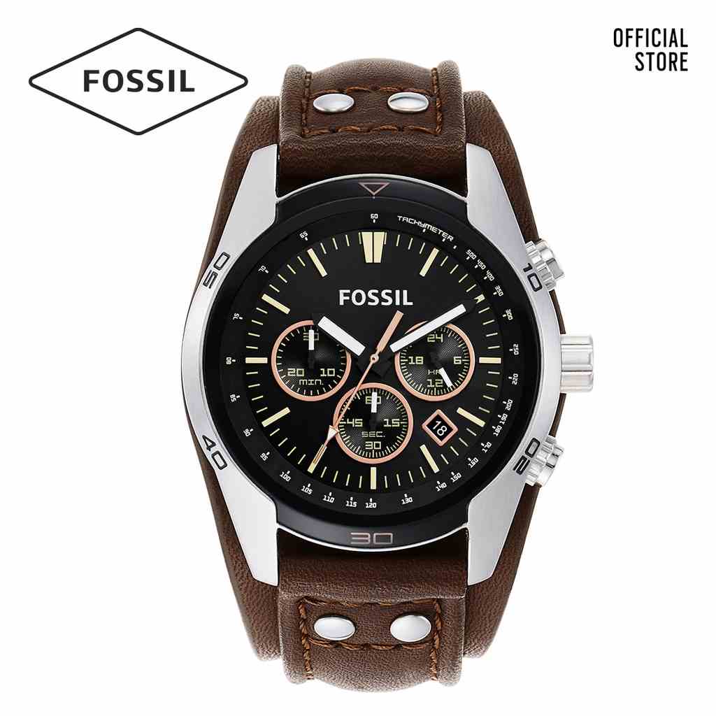 [Mã BMLTA35 giảm đến 35K đơn 99K] Đồng hồ nam Fossil COACHMAN CH2891 dây da - màu nâu