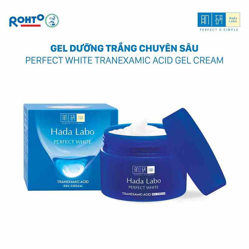 Gel dưỡng trắng da tối ưu Hada Labo Perfect White Tranexamic Acid Gel 50g