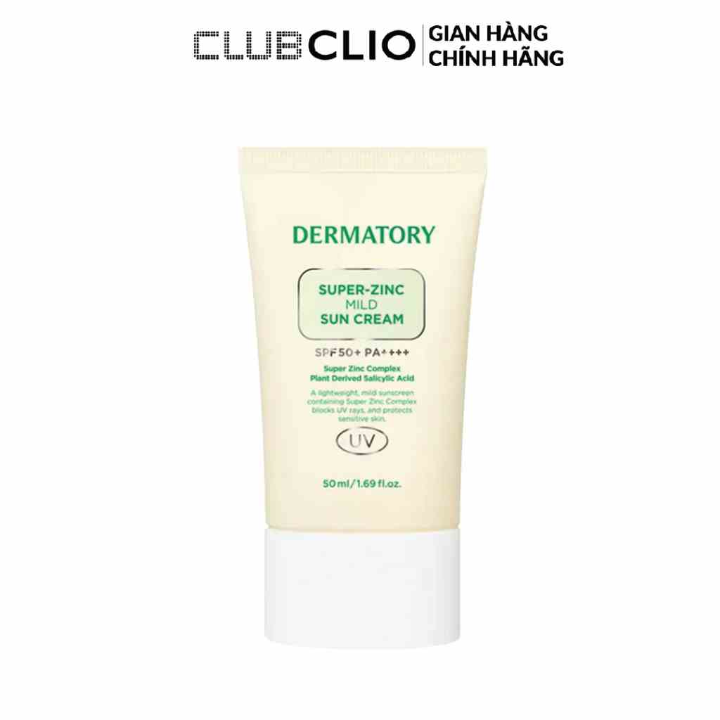 Kem Chống Nắng Cho Da Nhạy Cảm Dermatory Pro Trouble Super Zinc Mild Sun Cream SPF50+, PA++++ 50ml