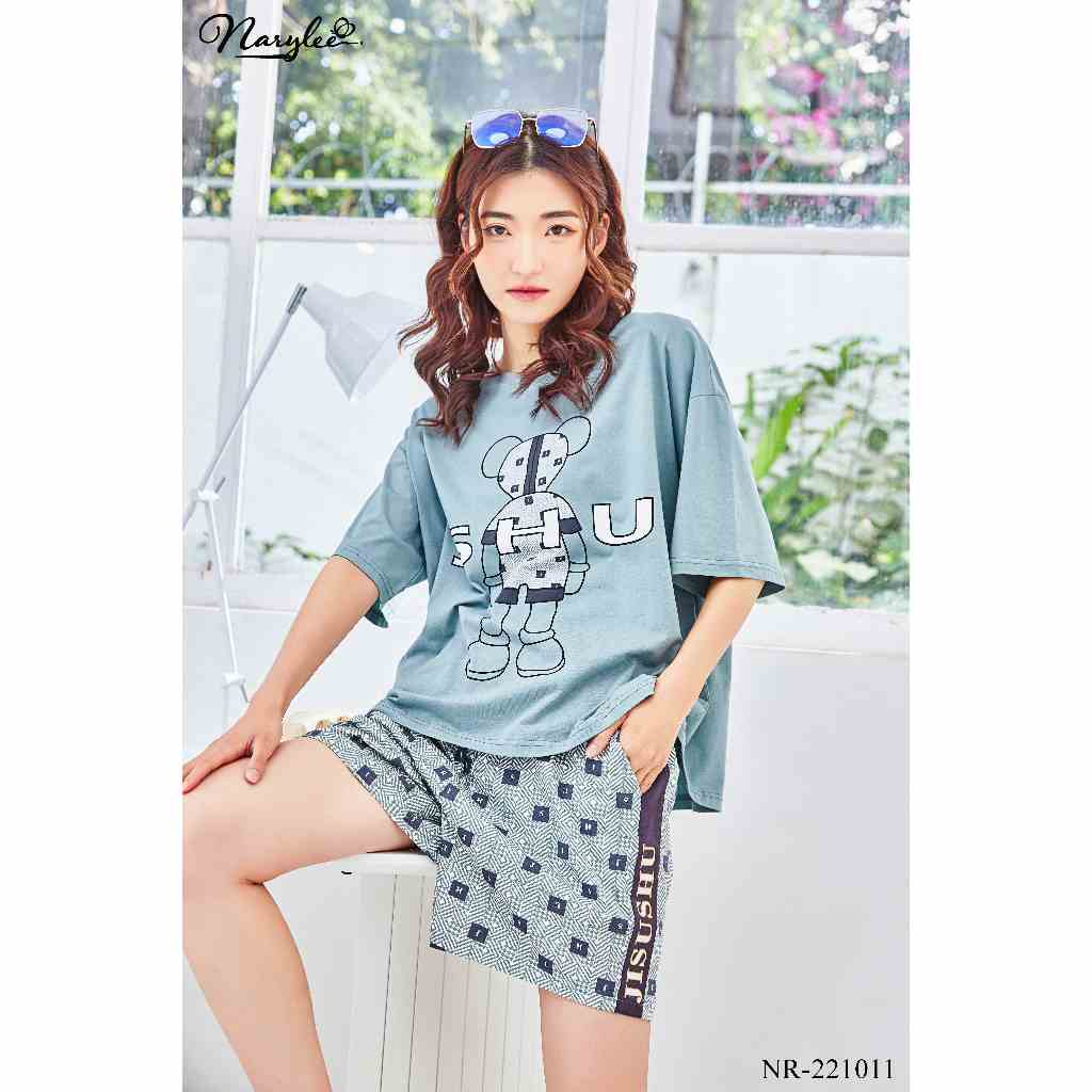 BỘ MẶC NHÀ COTTON NARYLEE ÁO TAY CỘC QUẦN ĐÙI NR-221011