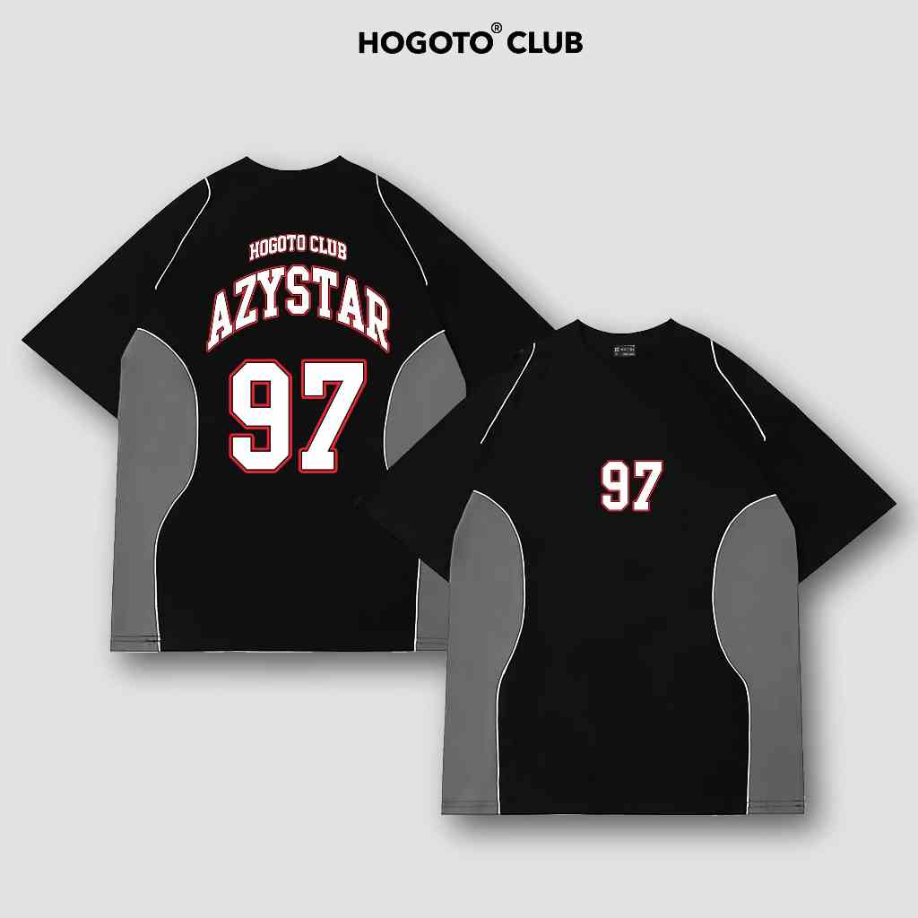 Áo thun Local Brand Blockcore  AZYSTAR 97 Hogoto club , Áo thun unisex nam nữ form rộng oversize chất liệu 100% Cotton