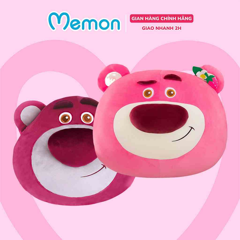 Gối Tựa Lưng Tròn Lotso Huggin Bear Nhồi Gòn Cao Cấp Memon