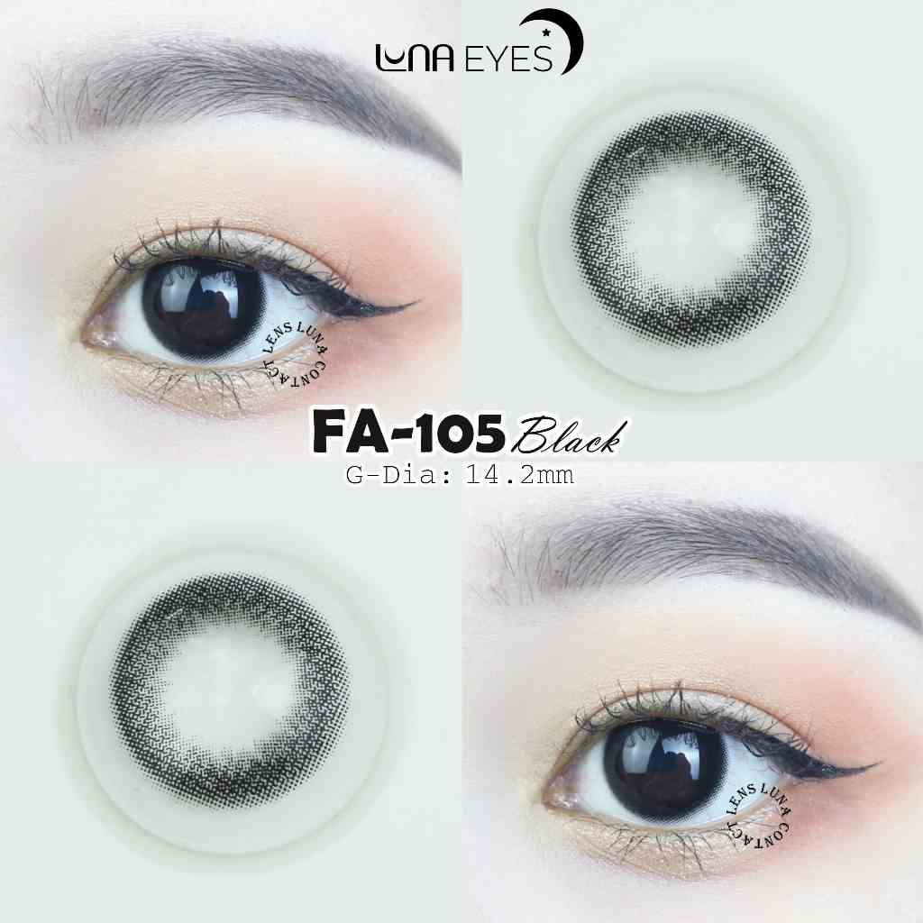 Kính áp tròng LUNA EYES FA-105 BLACK - Lens size vừa