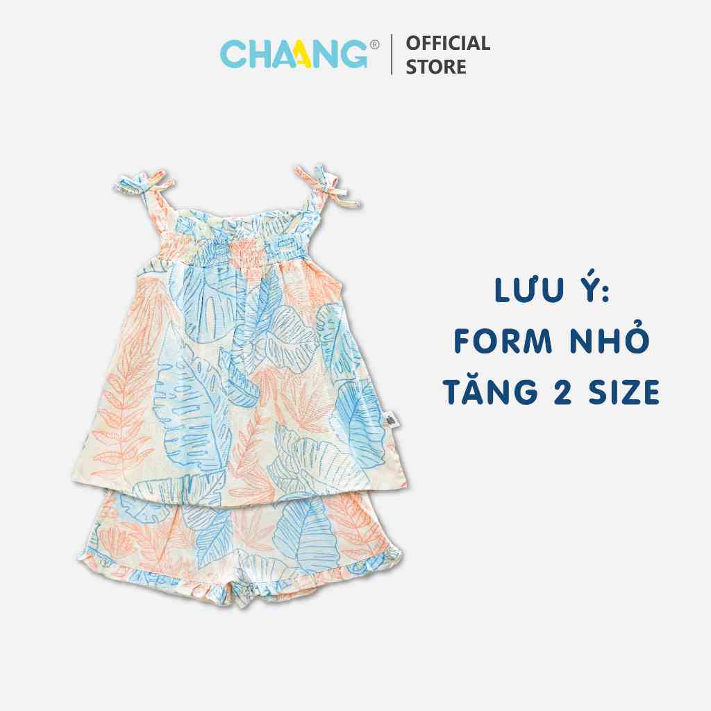 [CHAANG-FORM NHỎ MẸ TĂNG 2 SIZE] Bộ hai dây lanh Sea lá tropical