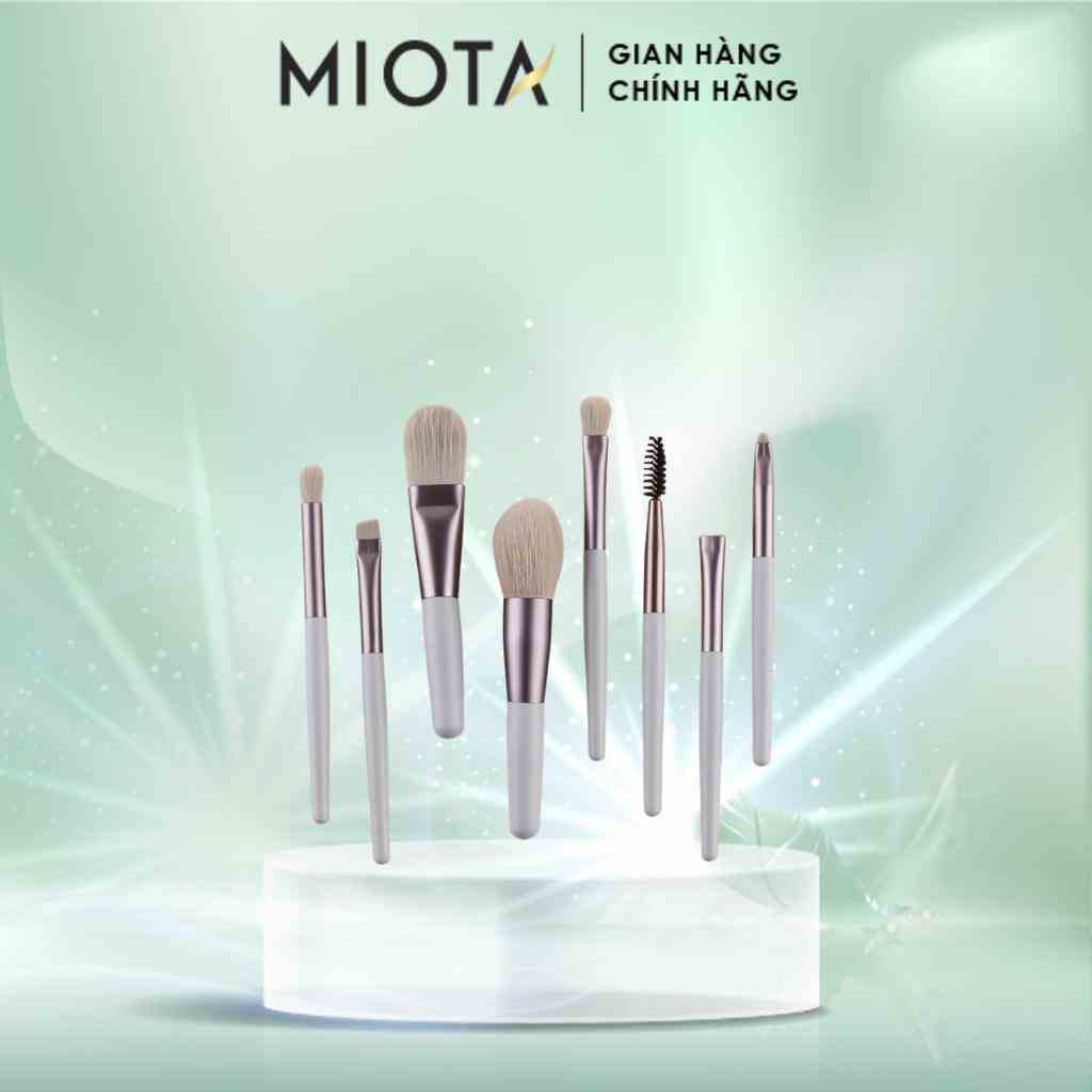 Set 8 Cọ Trang Điểm Đa Năng Miota Tiện Lợi Dễ Sử Dụng - Ghi Xám