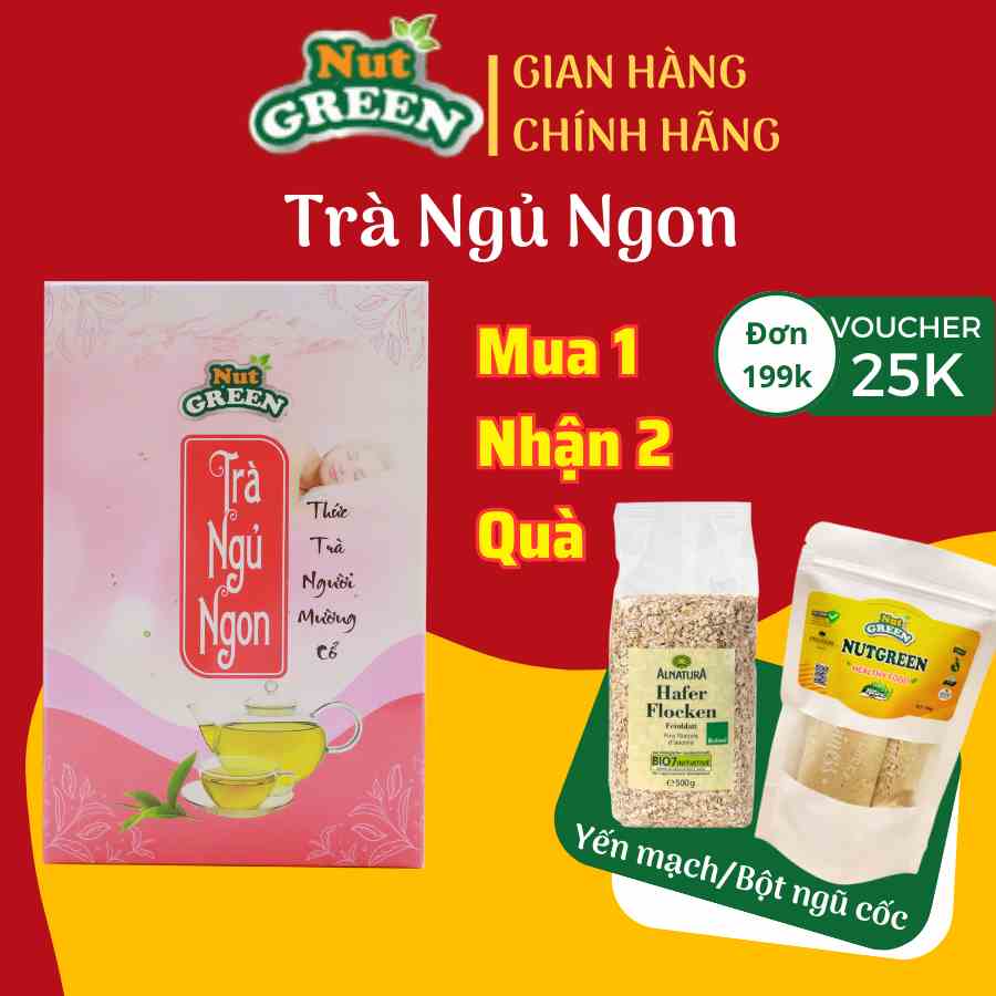 Trà Thảo Dược Ngủ Ngon Nutgreen hỗ trợ An thần, giảm Stress, căng thẳng mệt mỏi Thức trà của người Mường cổ ( Mế Mường)