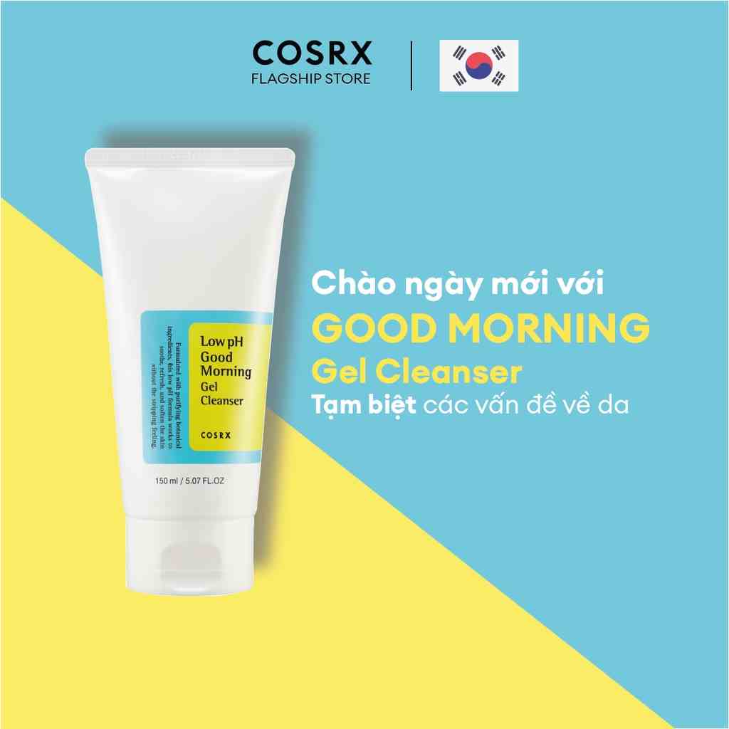 [Mã BMTTC60K giảm đến 60K đơn 50K] Gel Rửa Mặt Tràm Trà, 0.5% BHA COSRX Low pH Good Morning Gel Cleanser