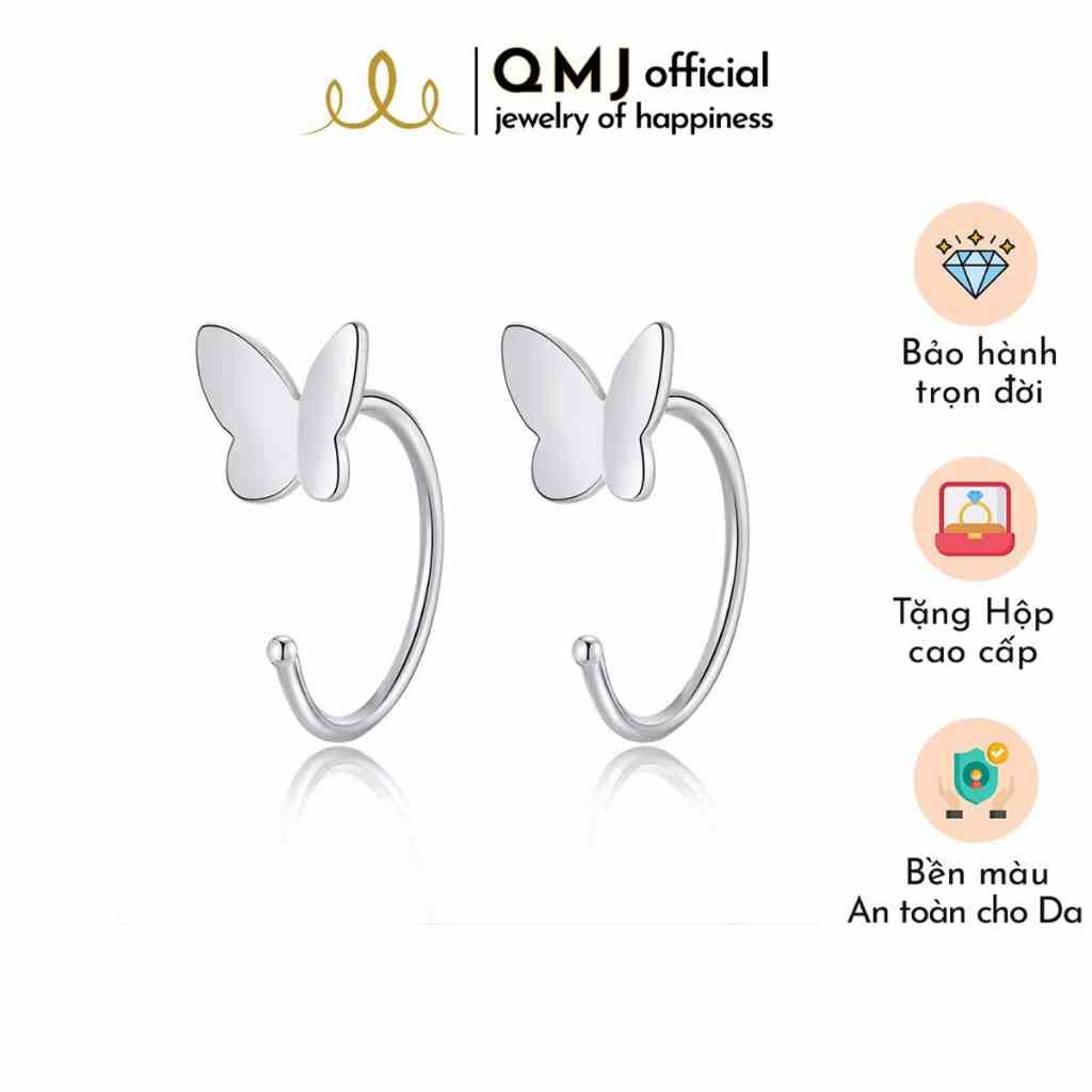 Khuyên tai bông nữ bạc 925 simple love đẹp hoa QMJ - Q333