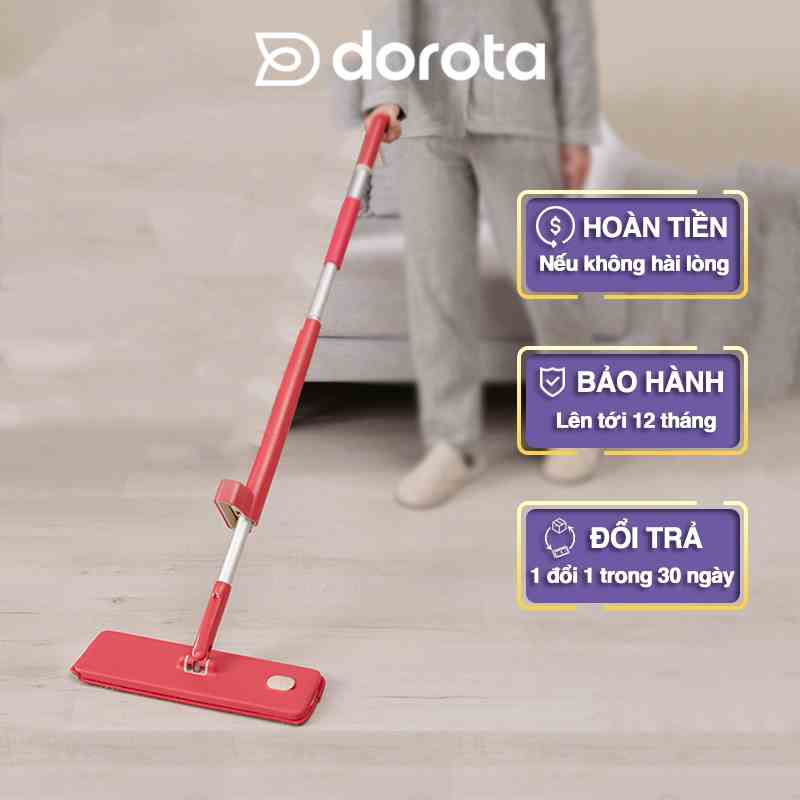 Cây lau nhà tự vắt thông minh DOROTA chổi chà sàn kèm đầu phun sương, xoay 360° FP-22