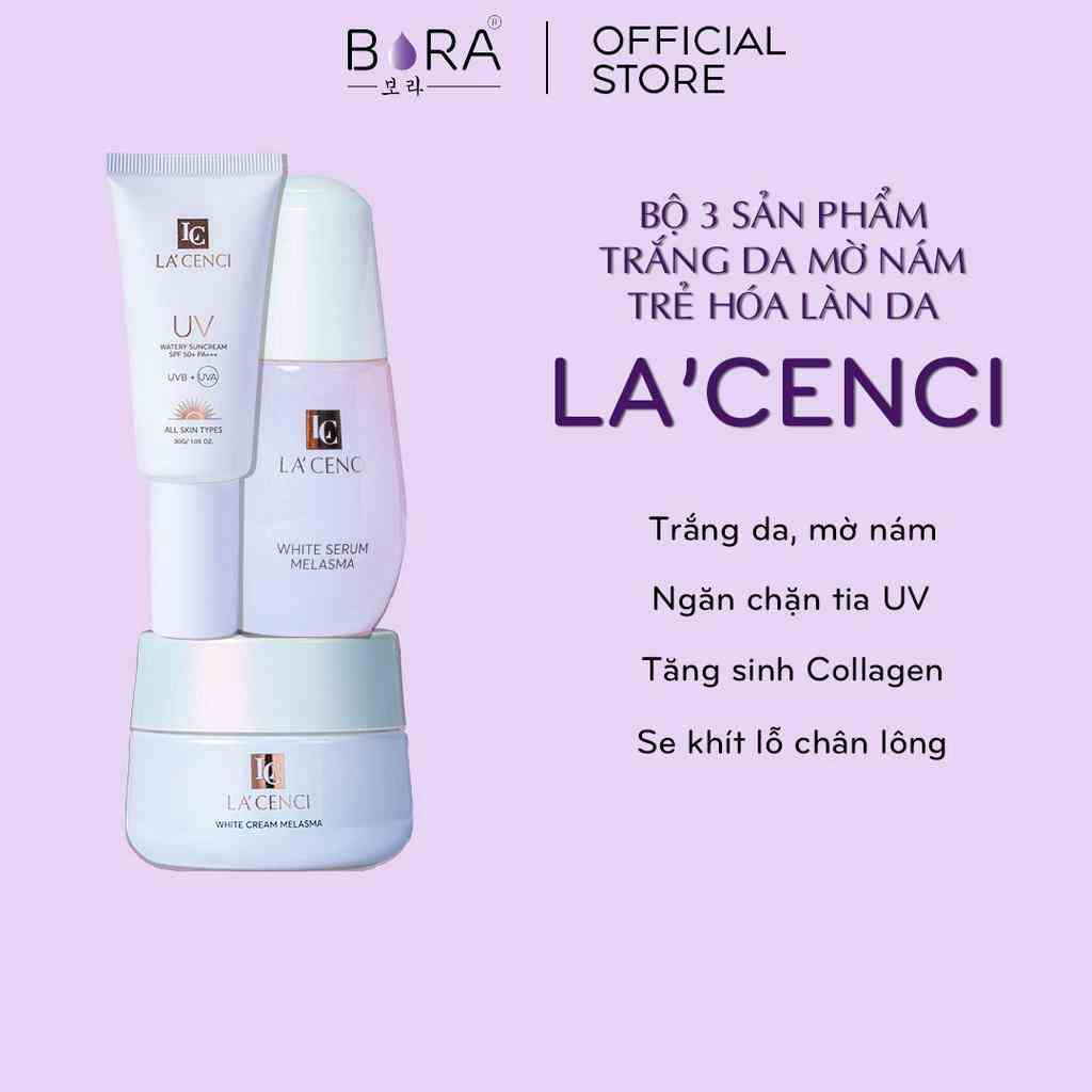 [Mã BMLTB200 giảm đến 100K đơn 499K] Bộ 3 Sản Phẩm LACENCI Trắng Da Mờ Nám Trẻ Hóa Làn Da