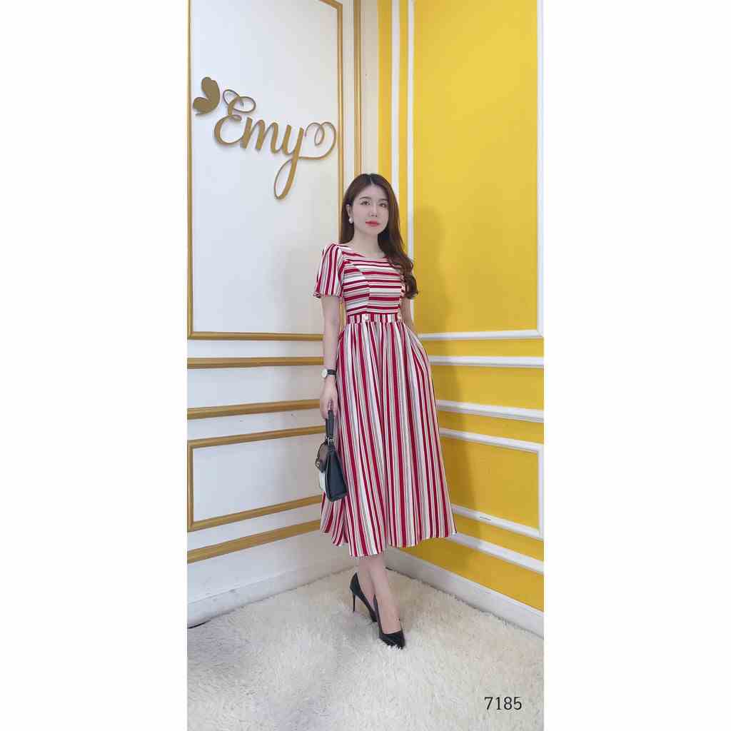 Đầm EMY EM7185  Xoè Maxi Sọc