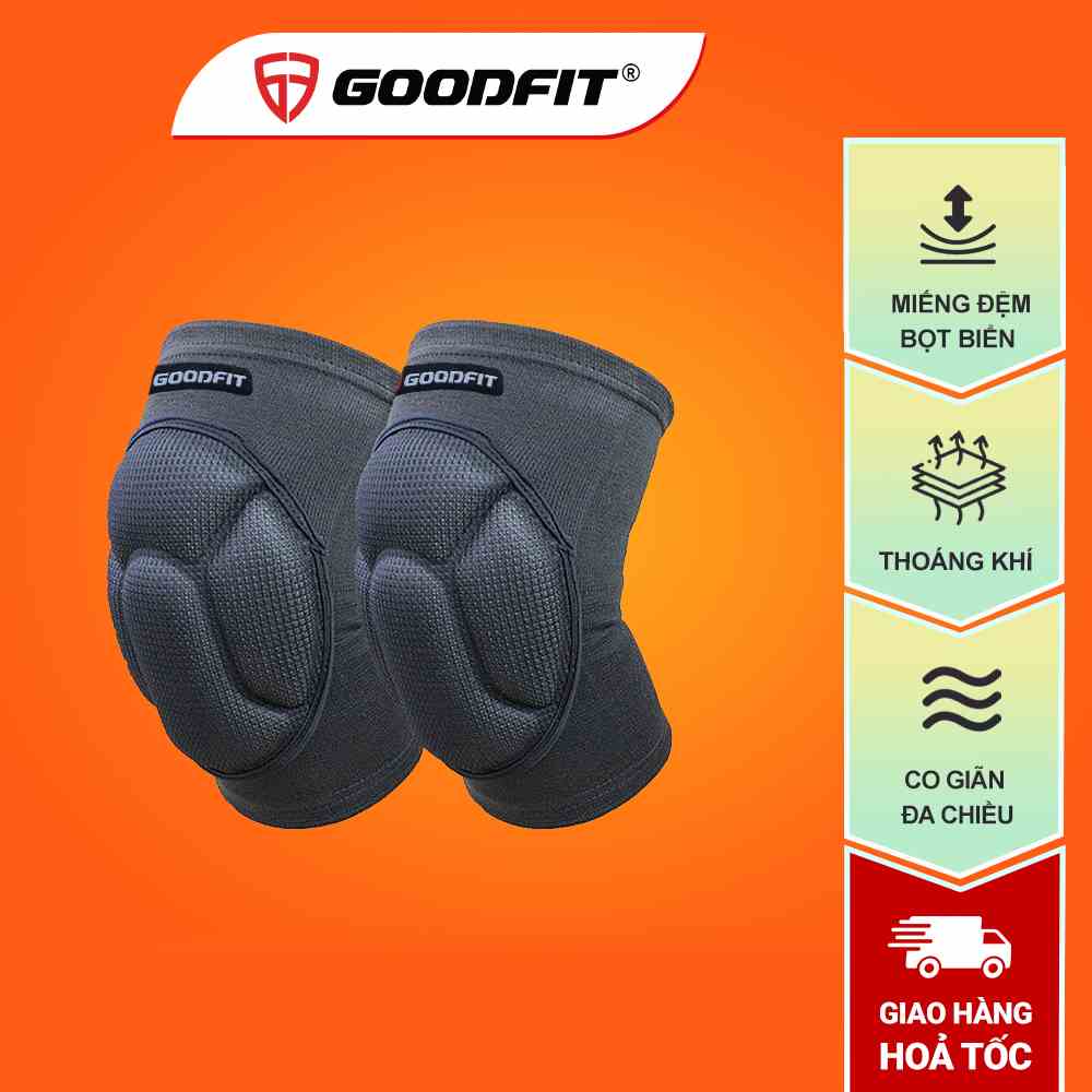 Bó gối thể thao chính hãng GoodFit GF524K có đệm đầu gối, co giãn đa chiều