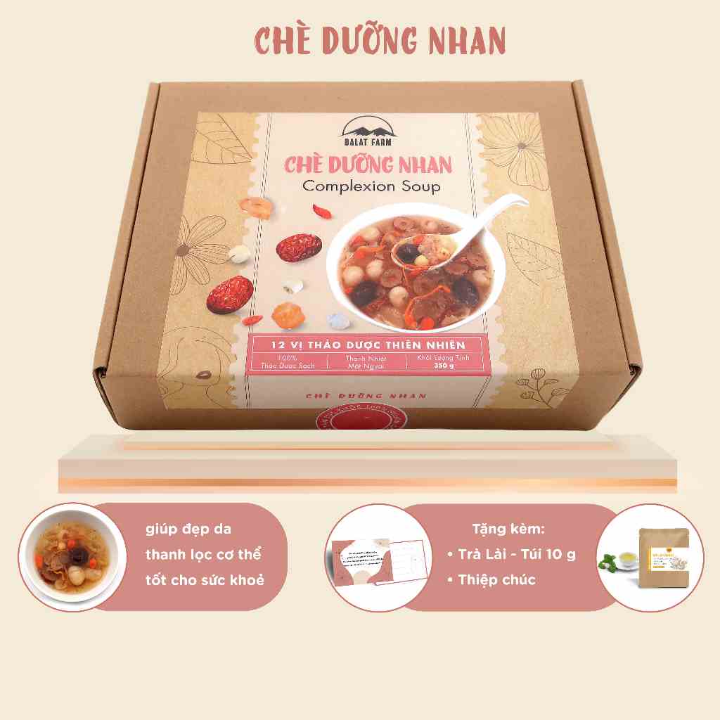 Chè Dưỡng Nhan DalatFarm - Hộp 350 g