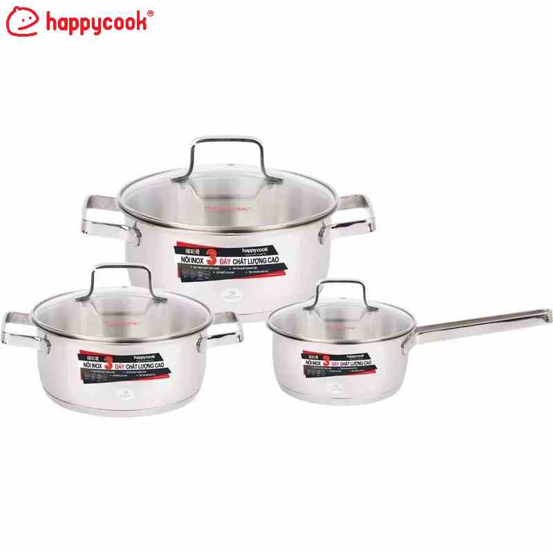 Bộ nồi Inox Happy Cook Milan X HC06-MLGX