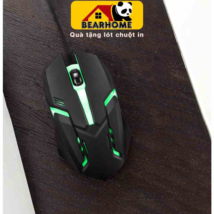 Chuột chơi game chuột máy tính có dây, tặng lót chuột mouse gaming có đèn led RGB [ Bảo hành 12 tháng 1 đổi 1 ]