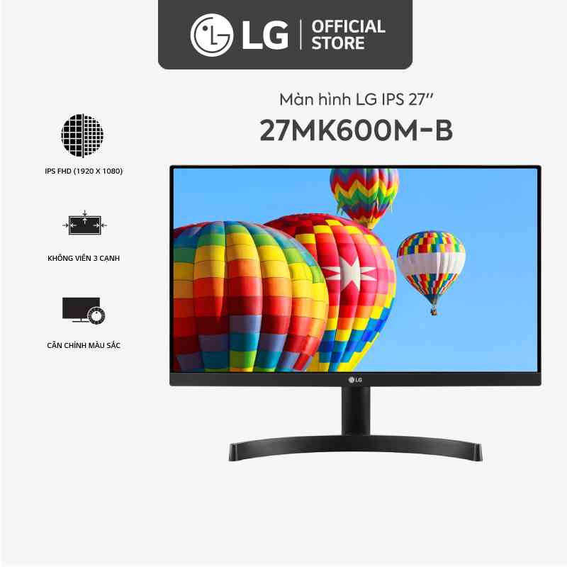 [Mã ELRE2TR giảm 8% đơn 500K] Màn Hình LED LG 27MK600M-B 27inch Full HD 5ms 75Hz Radeon FreeSync IPS