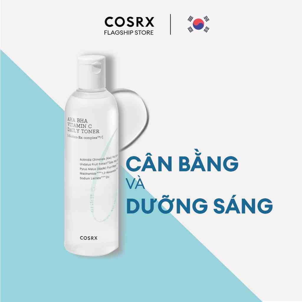 [Mã BMTTC60K giảm đến 60K đơn 50K] Nước cân bằng dưỡng sáng da COSRX Refresh AHA BHA Vitamin C Daily Toner