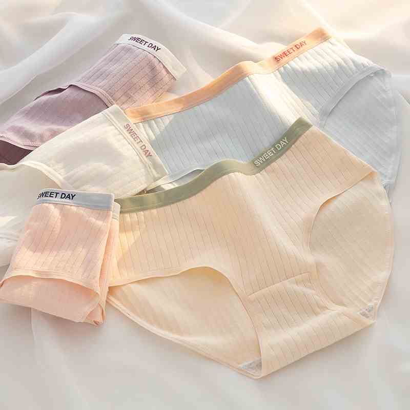 Quần lót AIJOLEN vải cotton thoáng khí màu sắc đơn giản thời trang cho nữ