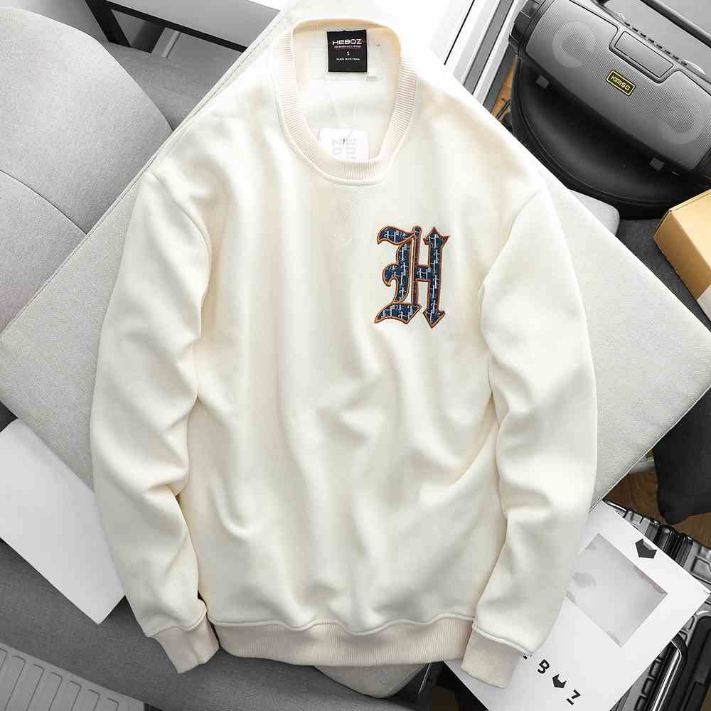 [Mã BMLTB200 giảm đến 100K đơn 499K] Áo sweater chất vải nỉ bông logo monogram H Heboz 3M - 00001292