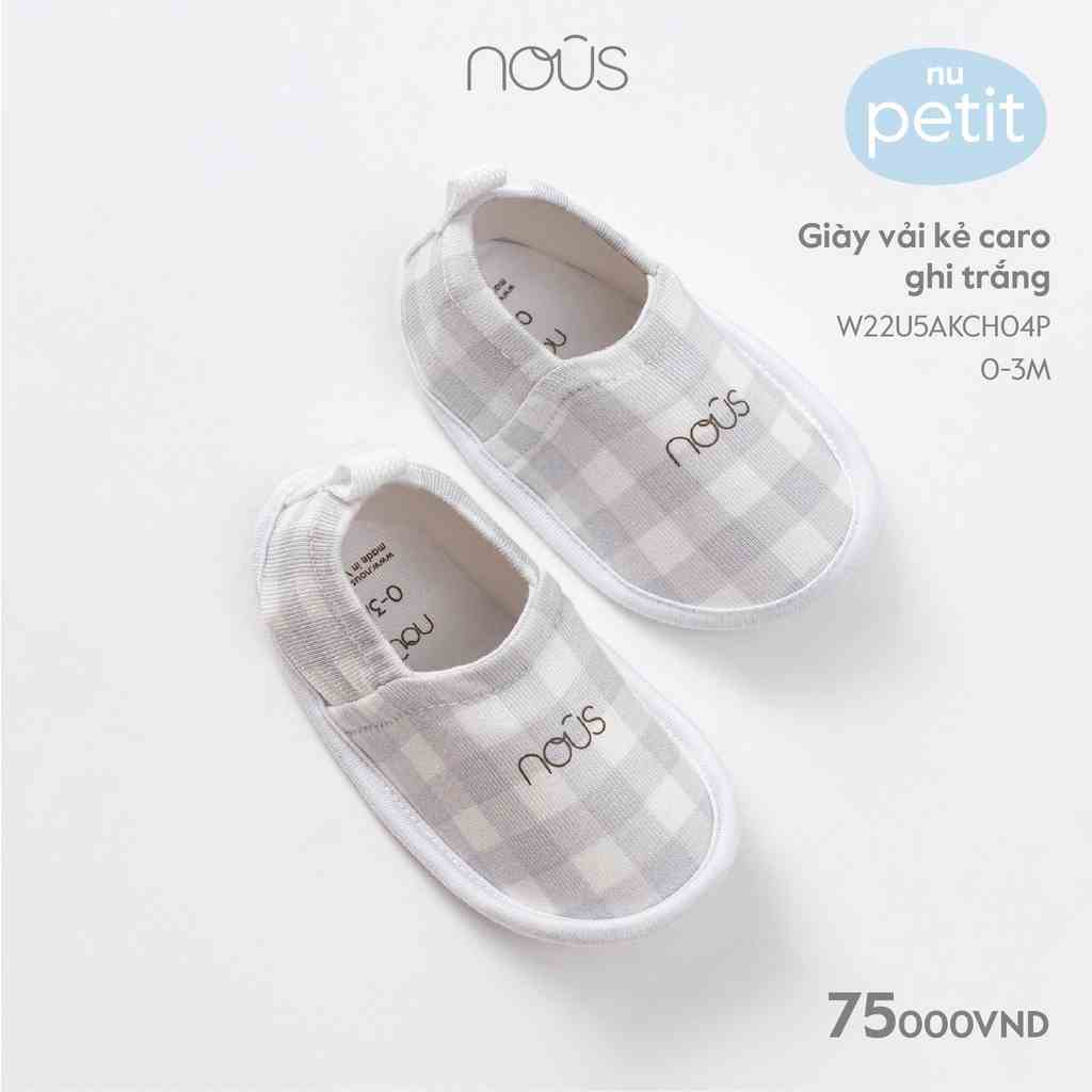 Giày vải Nous Petit kẻ caro ( 0-6 tháng )